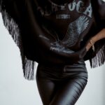 Bluza z frędzlami Big Eagle Ola Voga czarna