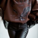 Bluza z frędzlami Big Eagle Ola Voga brązowa