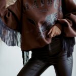 Bluza z frędzlami Big Eagle Ola Voga brązowa