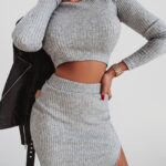 Komplet dopasowany Natural Look Ola Voga szary