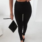 Spodnie z wysokim stanem Lota Ola Voga czarne