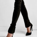 Spodnie z wysokim stanem Lota Ola Voga czarne