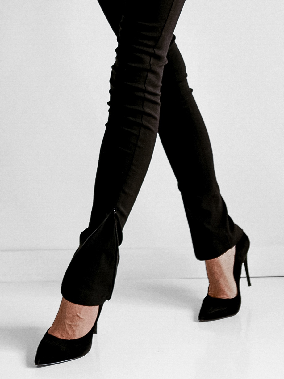 Spodnie z wysokim stanem Lota Ola Voga czarne