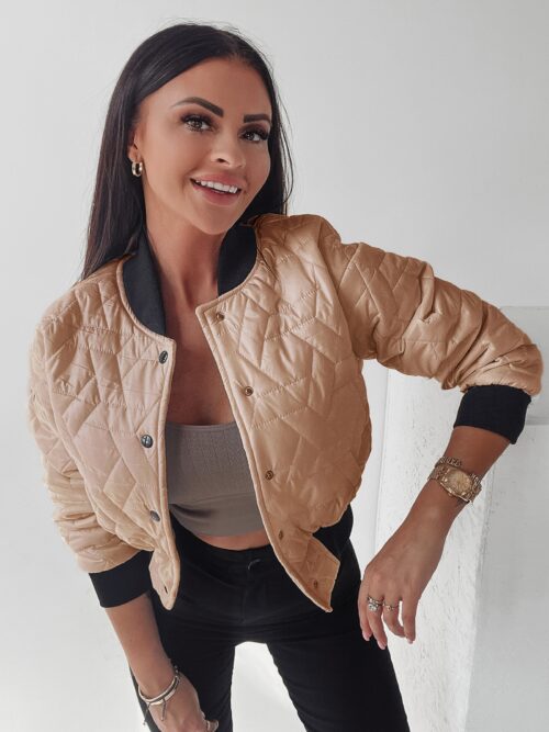 Kurtka bomberka pikowana Fancy Warm Ola Voga karmelowa