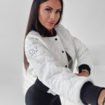 Kurtka bomberka pikowana Fancy Warm Ola Voga ecru