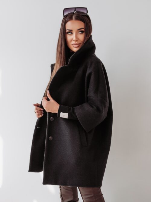 Płaszcz elegancki Autumn Vibes Ola Voga czarny