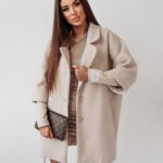 Płaszcz elegancki Autumn Vibes Ola Voga j.beżowy