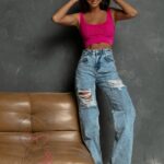 Top frotte Suenos fuksja