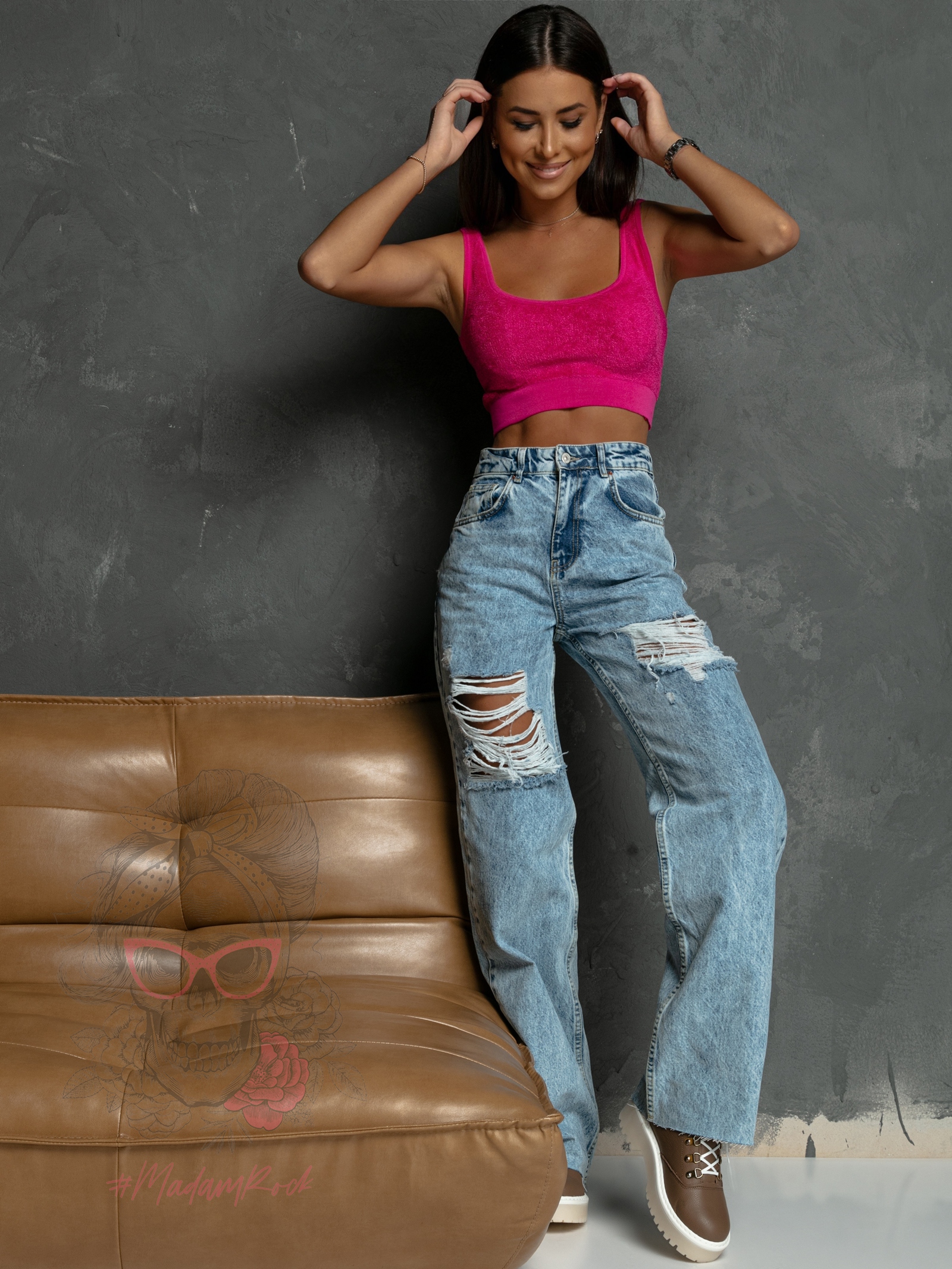 Top frotte Suenos fuksja