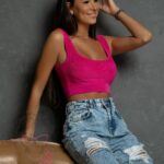 Top frotte Suenos fuksja