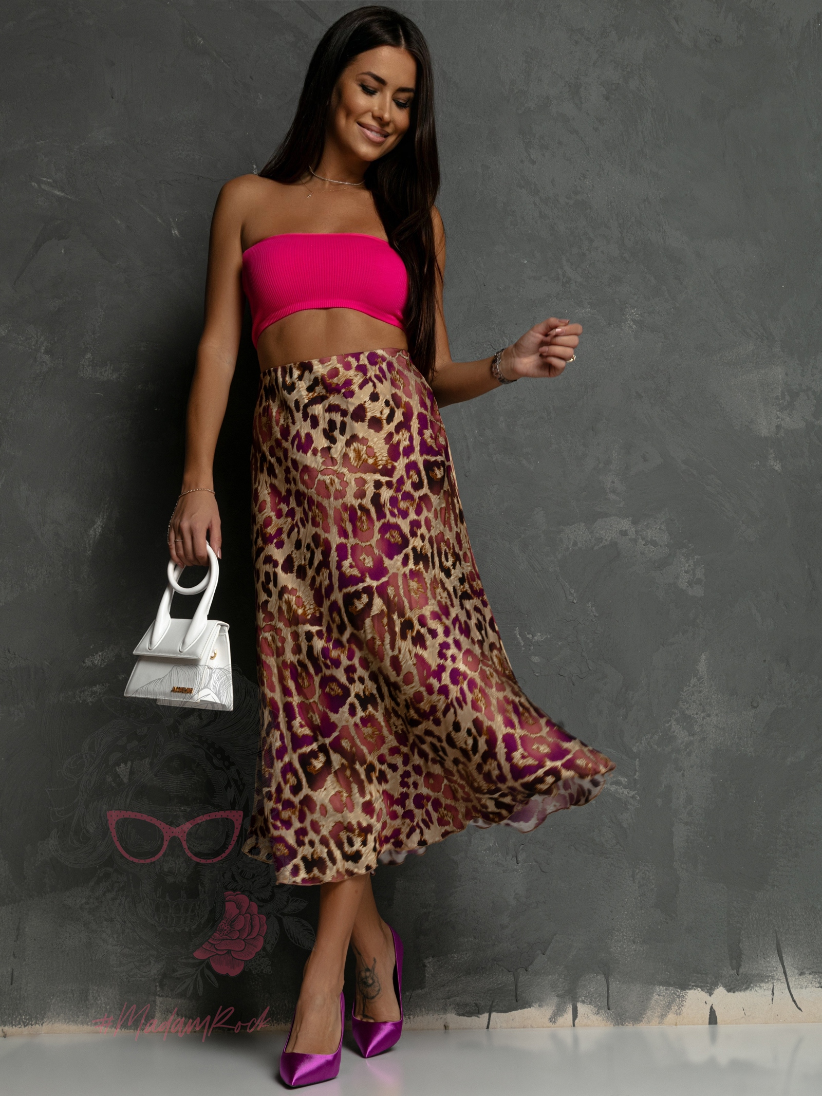 Top opaska Madam Yoga fuksja