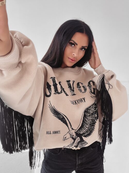 PREORDER Bluza z frędzlami Big Eagle Ola Voga j.beżowa