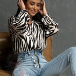 Koszula elegancka Costillas w zebrę