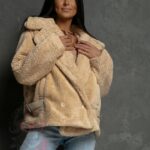 Kurtka kożuszek Madam Serios beżowy