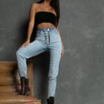 -WYPRZEDANE-Spodnie jeansowe Pulsanti niebieskie