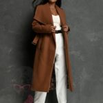 Płaszcz flauszowy Premium Fall karmelowy