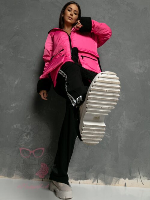 Kurtka z barankiem Hatric różowa