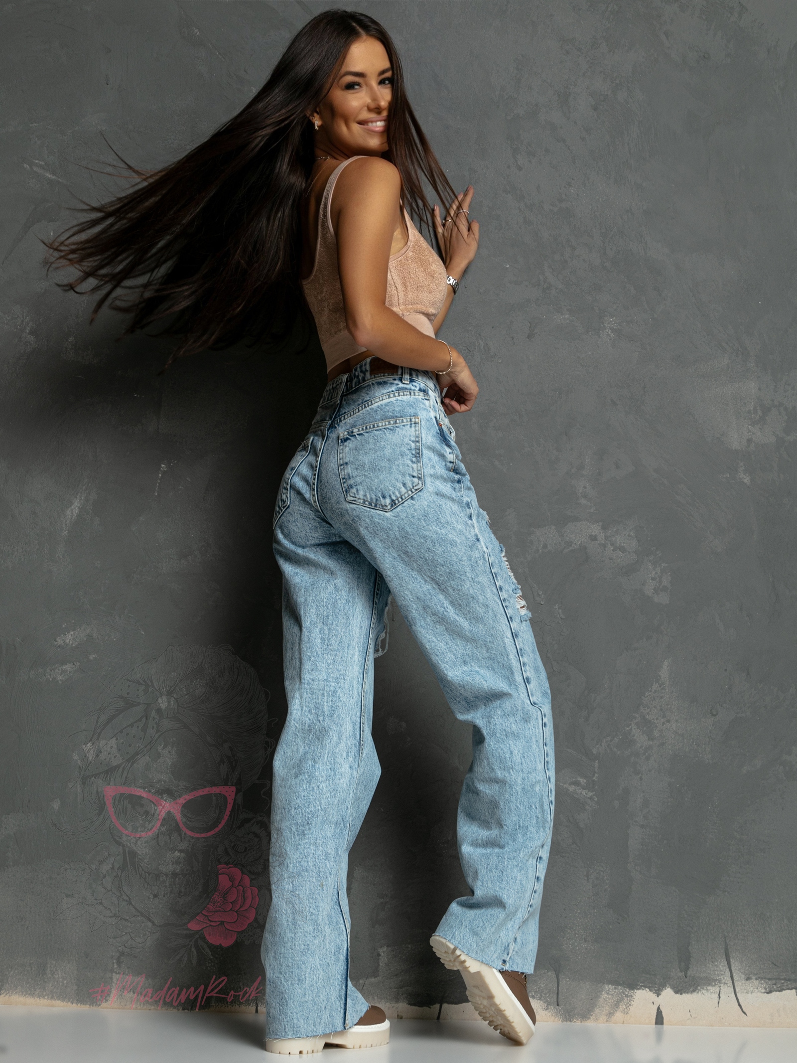 Spodnie jeansowe Youngs niebieskie