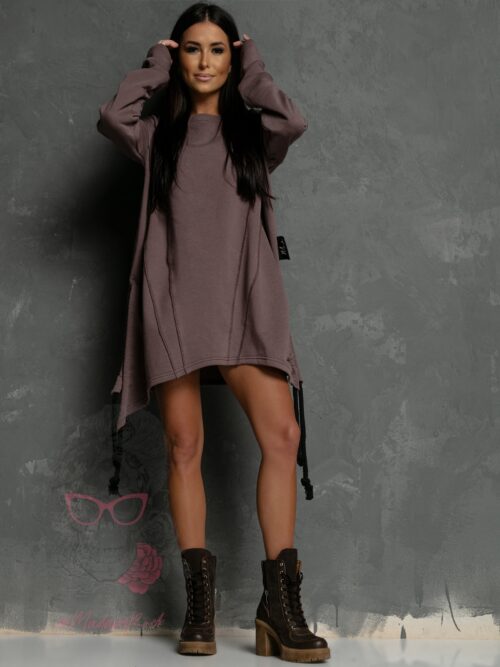 Bluza asymetryczna Casta brązowa