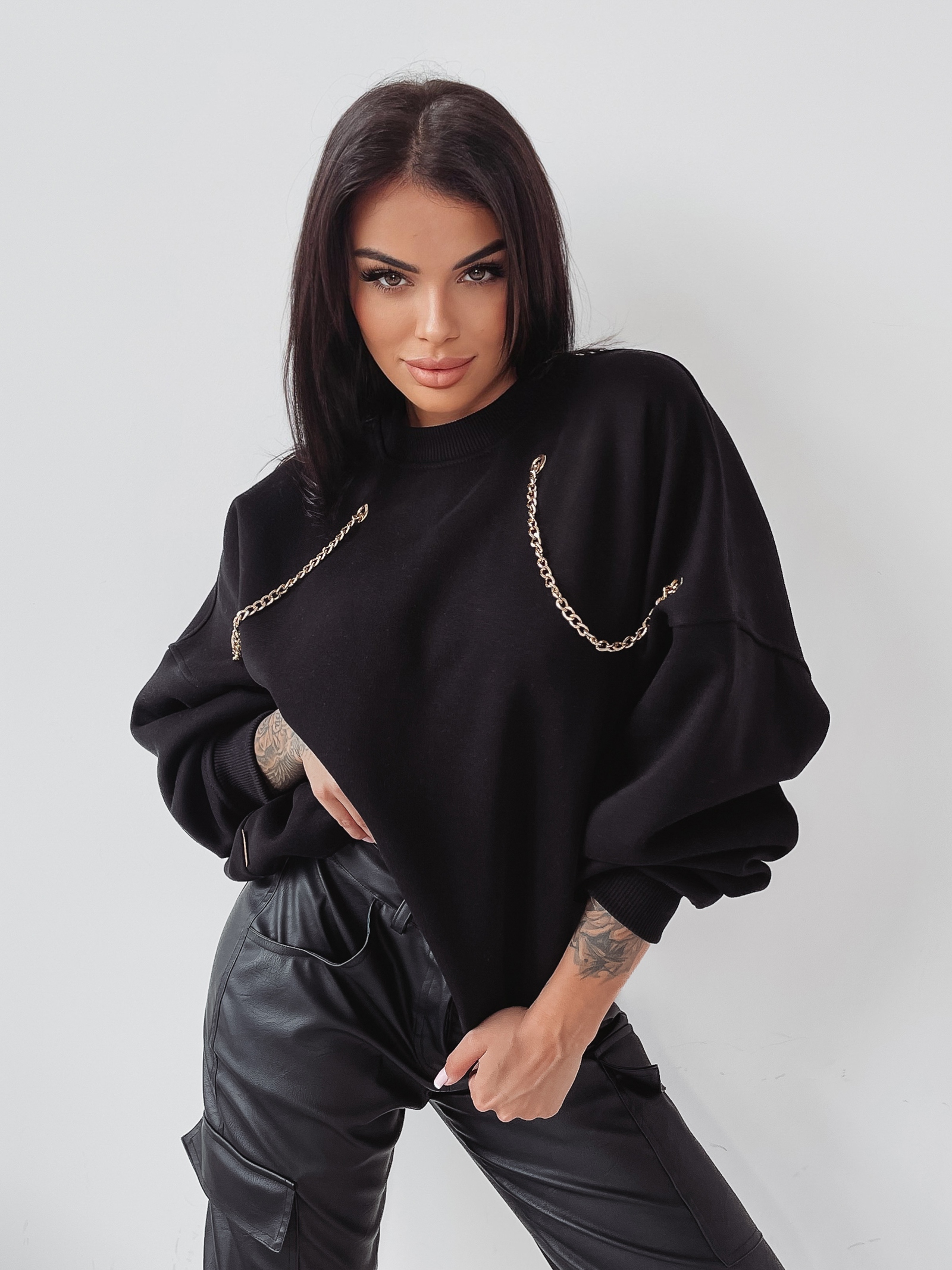 Bluza z łańcuszkami Ola Voga Two Chains czarna Bluza z łańcuszkami Ola Voga Two Chains czarna