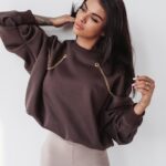 Bluza z łańcuszkami Ola Voga Two Chains brązowa