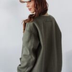 Płaszcz flauszowy Ola Voga Black Accent khaki