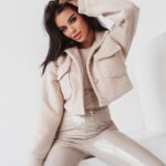 Kurtka ramoneska Gold Pin Ola Voga ecru