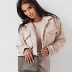 Kurtka ramoneska Gold Pin Ola Voga ecru