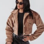 Kurtka ramoneska Gold Pin Ola Voga beżowa