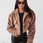 Kurtka ramoneska Gold Pin Ola Voga beżowa