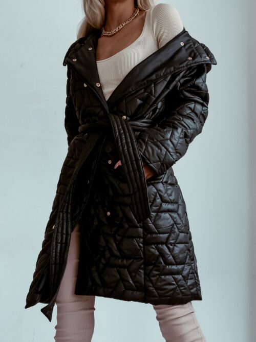 Płaszcz z kapturem Ola Voga Comfy Beauty czarny