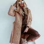 Płaszcz z kapturem Ola Voga Comfy Beauty karmelowy