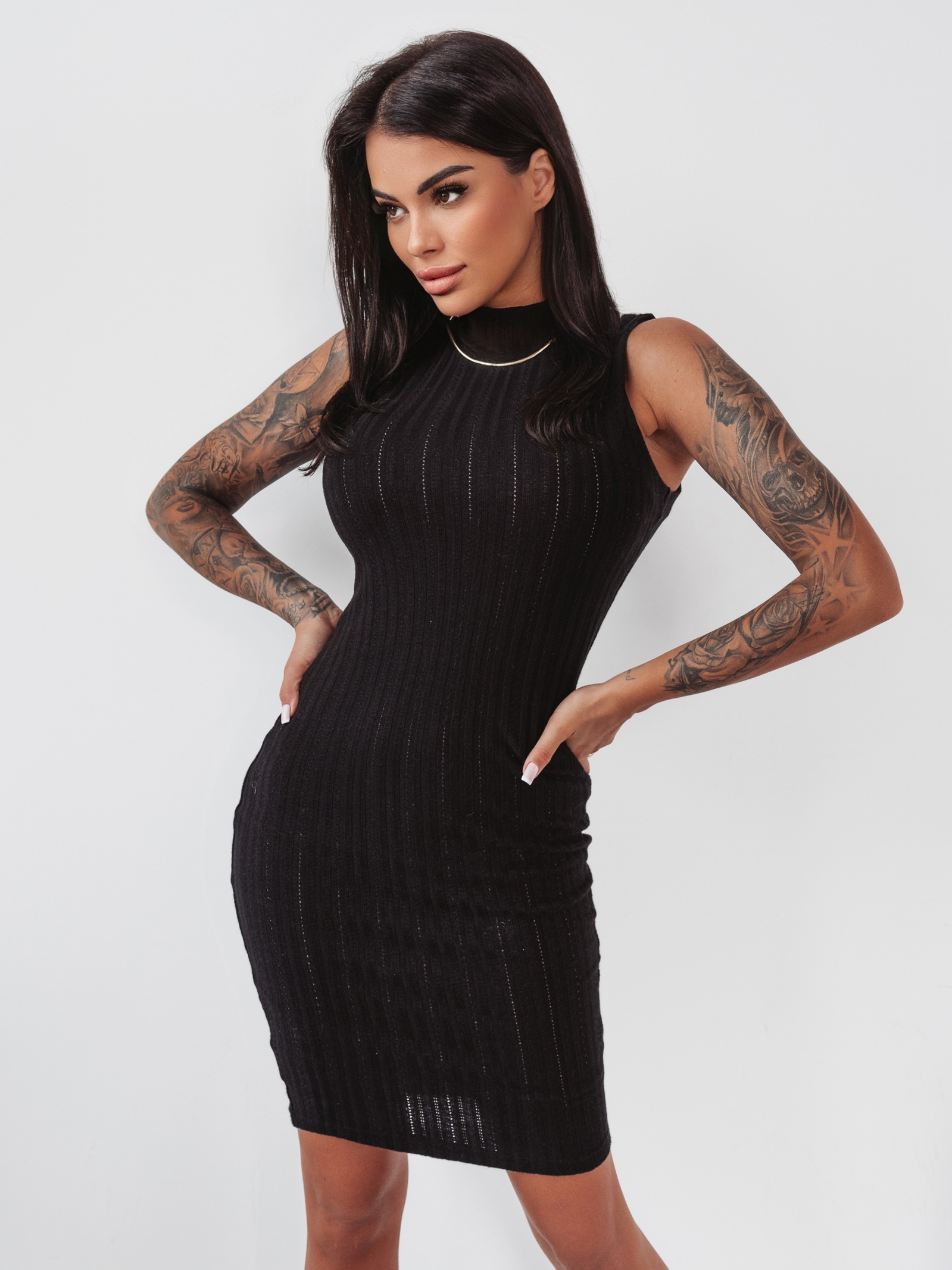 Sukienka ażurowa Ola Voga Sisi czarna