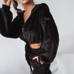 Komplet welurowy Coffee Colors Ola Voga czarny