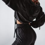 Komplet welurowy Coffee Colors Ola Voga czarny