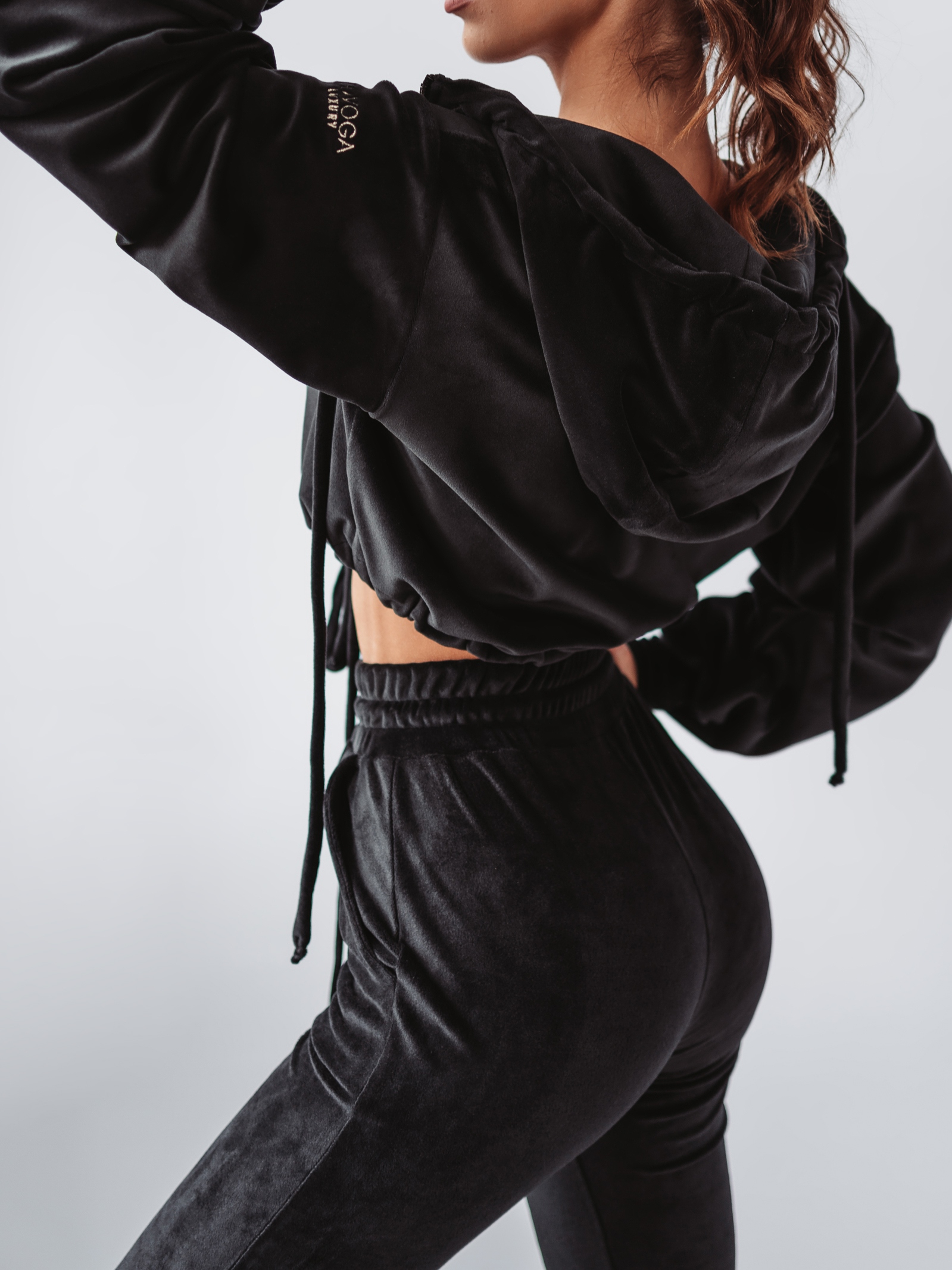 Komplet welurowy Coffee Colors Ola Voga czarny Komplet welurowy Coffee Colors Ola Voga czarny