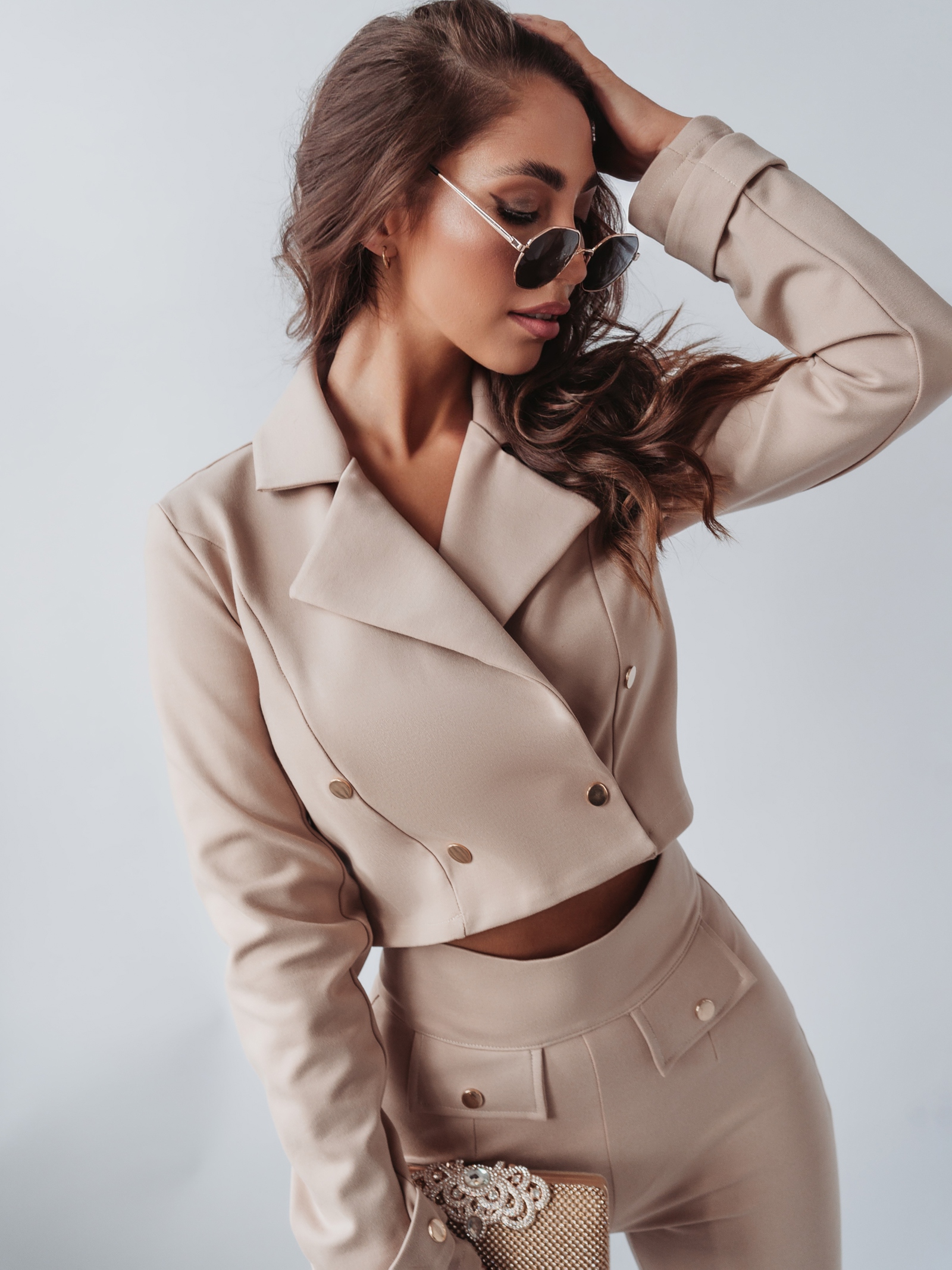 Komplet elegancki Ola Voga Autumn Elegance beżowy Komplet elegancki Ola Voga Autumn Elegance beżowy