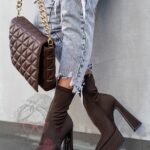 Botki lycra Rock Omens brązowe