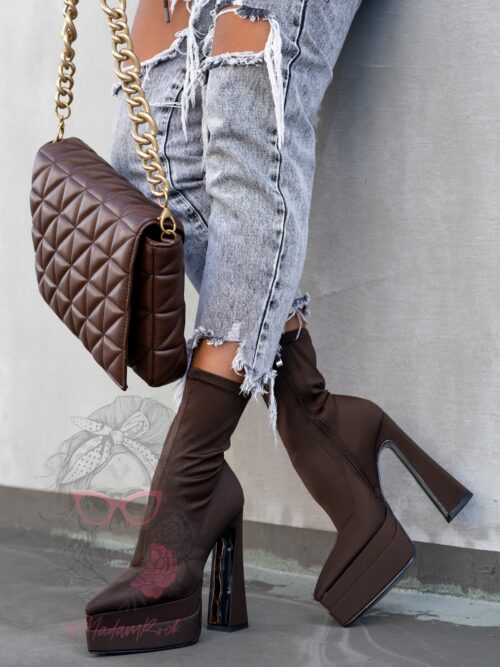 Botki lycra Rock Omens brązowe