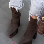 Botki lycra Rock Omens brązowe