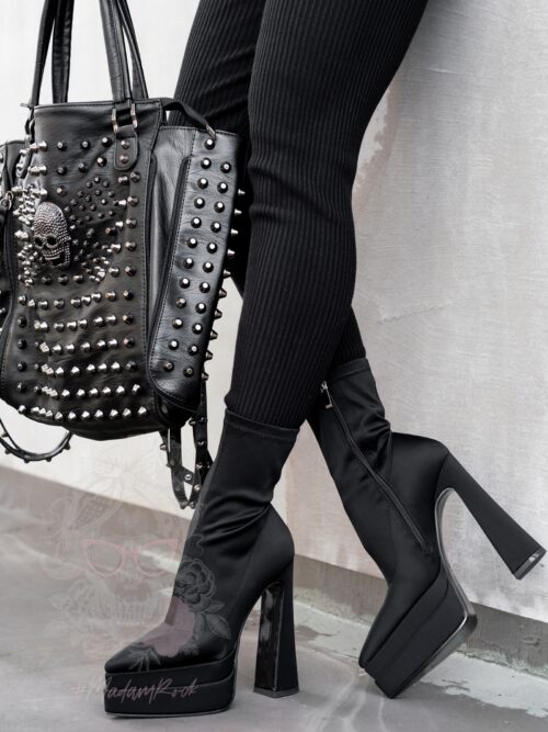 Botki lycra Rock Omens czarne