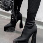 Botki lycra Rock Omens czarne