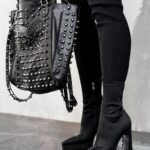 Botki lycra Rock Omens czarne