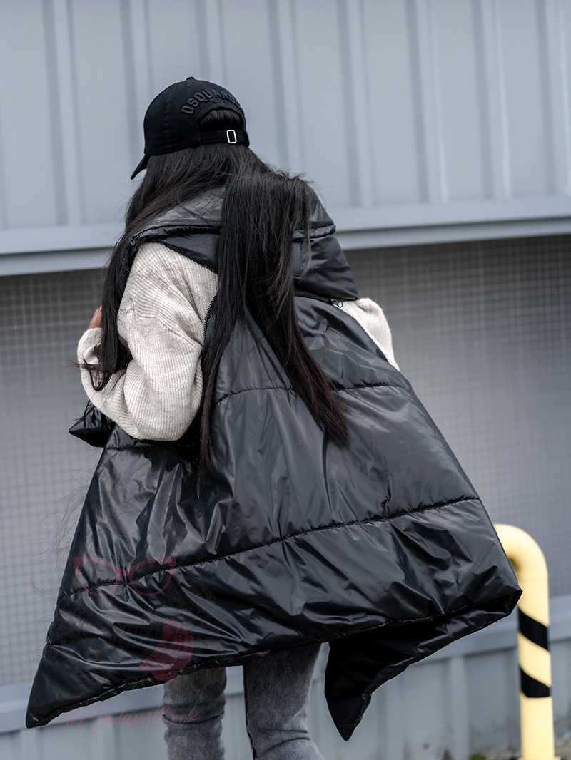 Kamizelka asymetryczna Wind czarna