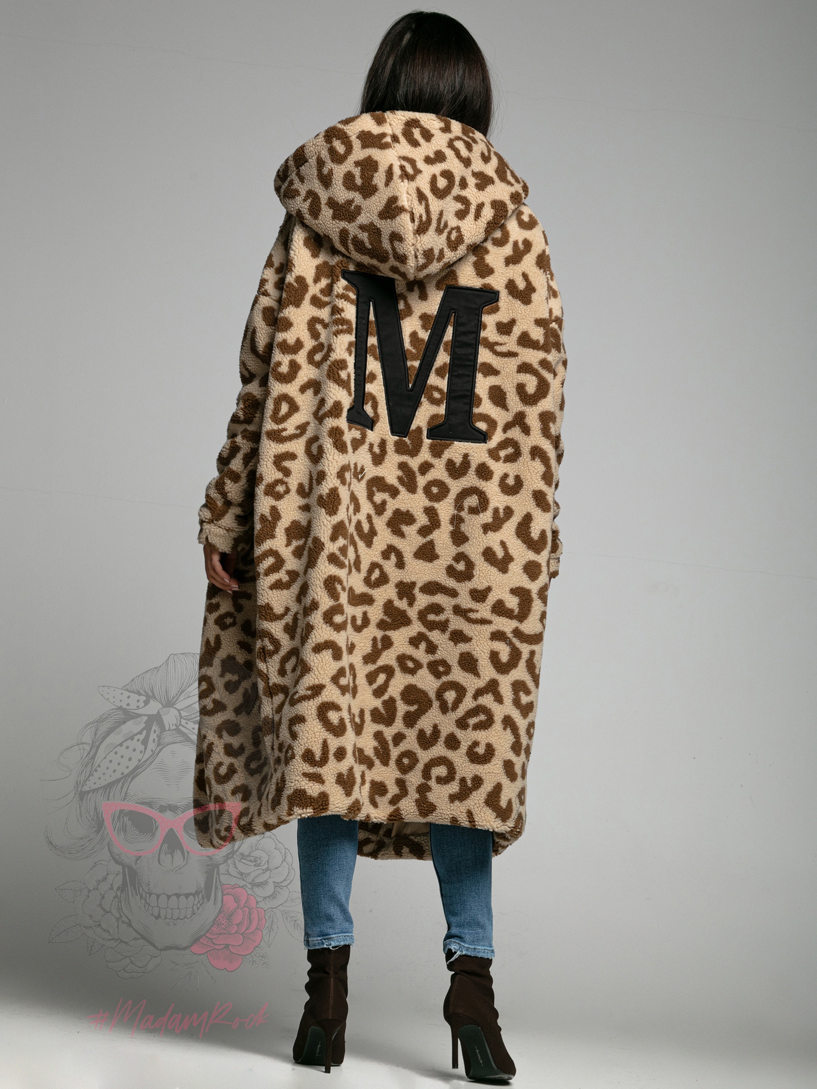 Płaszcz z misia MC Teds beżowy w cętki Płaszcz z misia MC Teds beżowy w cętki