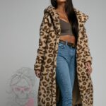 Płaszcz z misia MC Teds beżowy w cętki