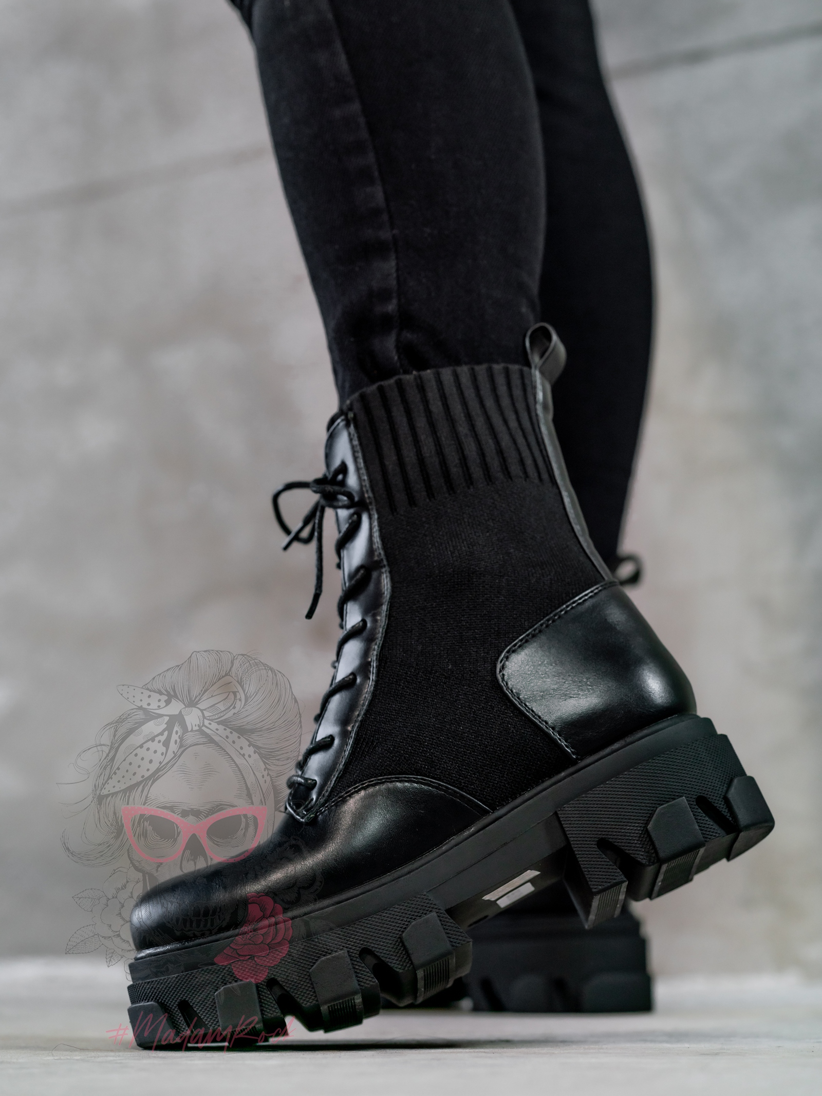 Workery skarpety Rock Tutto czarne Workery skarpety Rock Tutto czarne