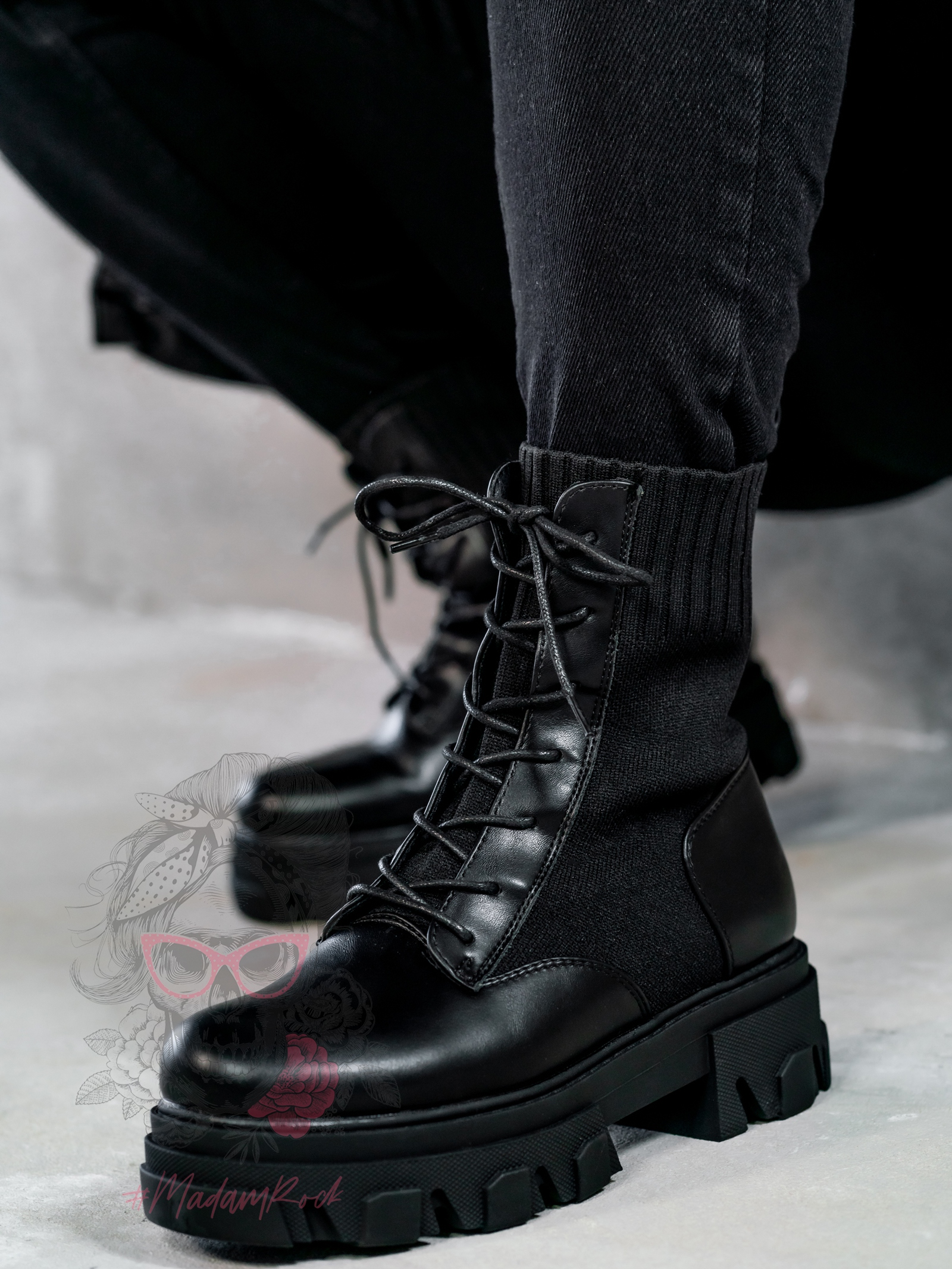 Workery skarpety Rock Tutto czarne Workery skarpety Rock Tutto czarne