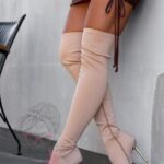 Kozaki elastyczne Madam Caleya beżowe