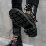 Workery z łańcuszkami Rock Tris czarne